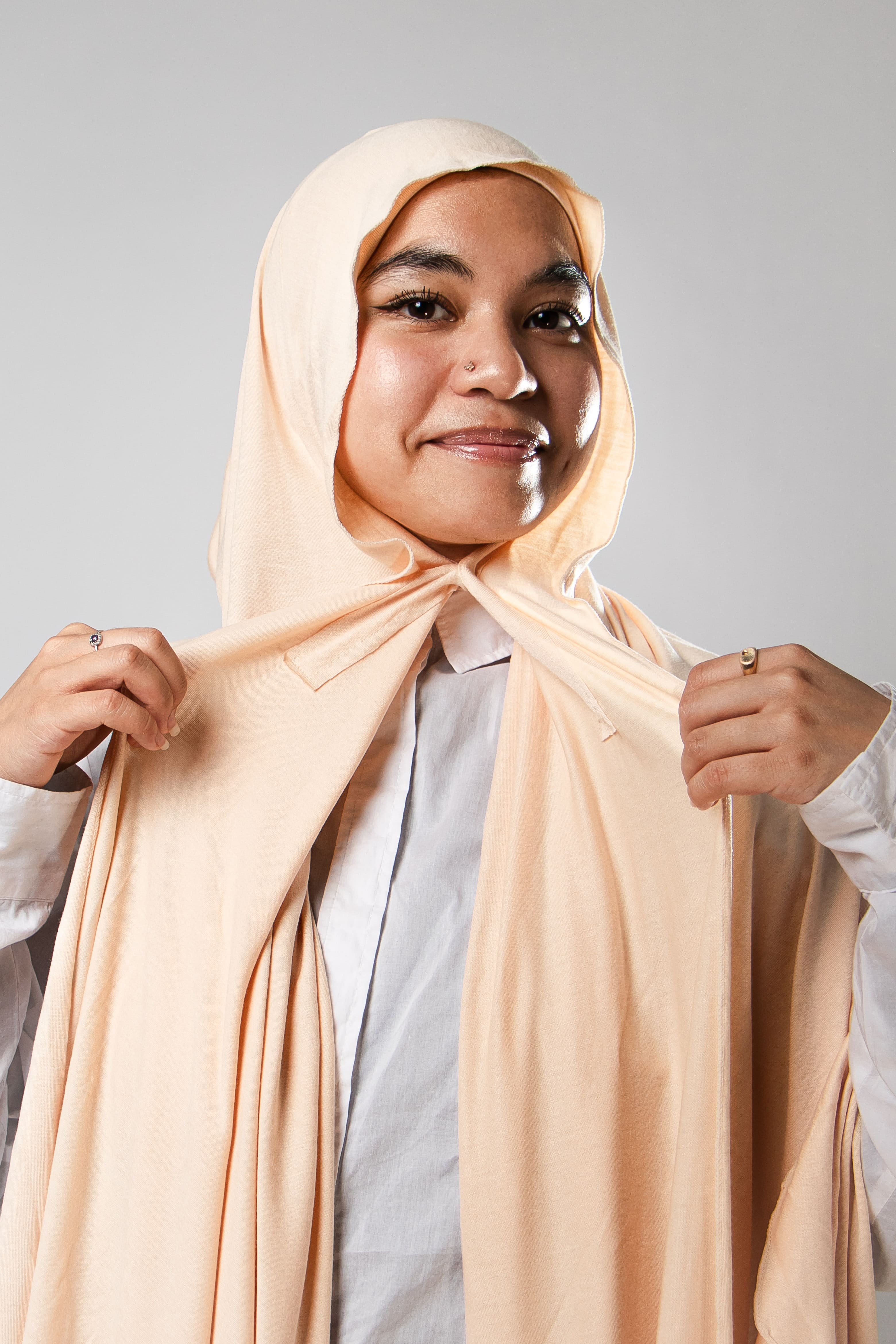 Hijab instantané Jersey - Nude