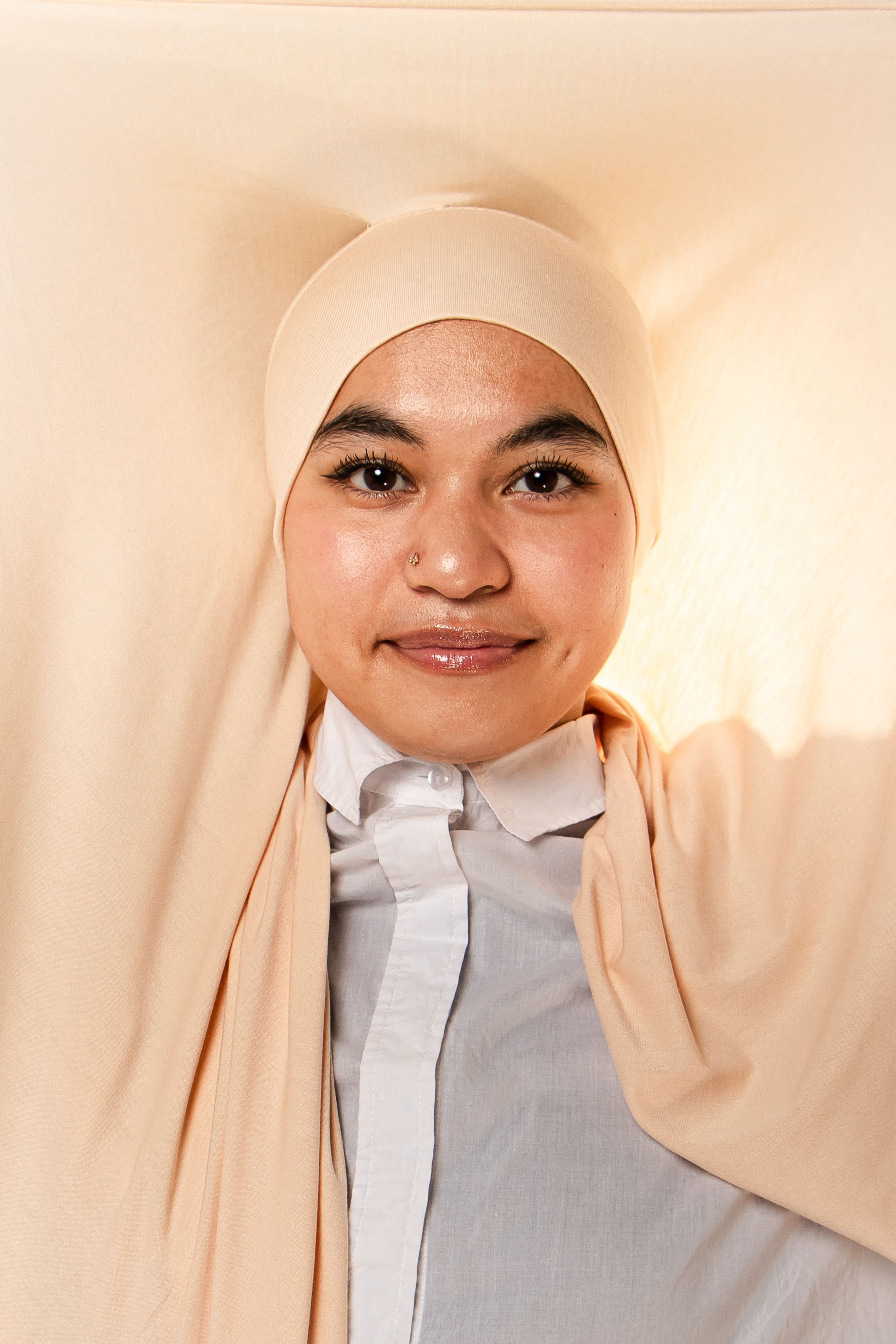 Hijab instantané Jersey - Nude