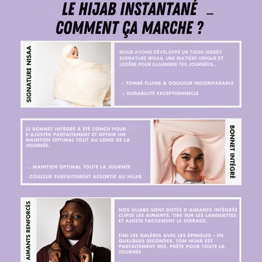 Hijab instantané Jersey - Chocolat