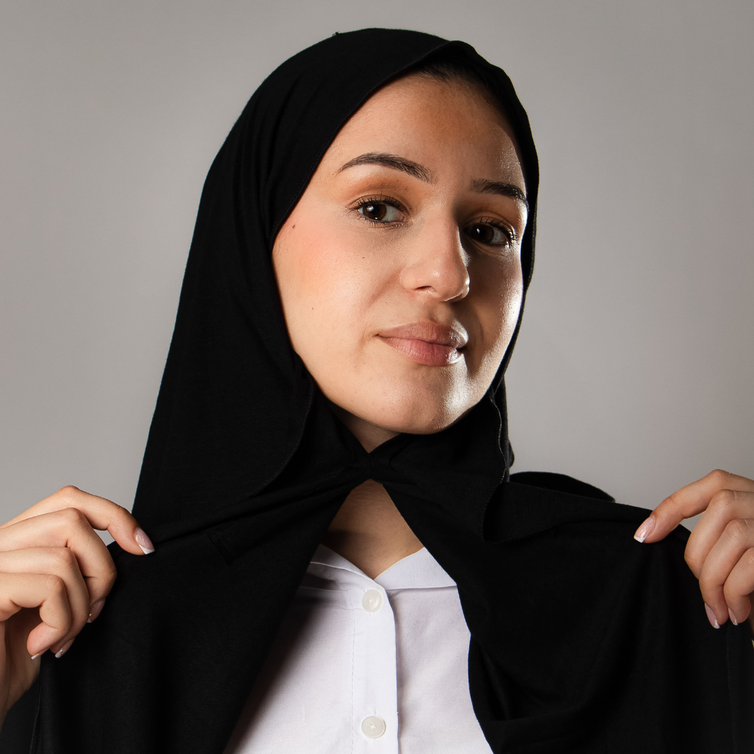 Hijab instantané Jersey - Noir
