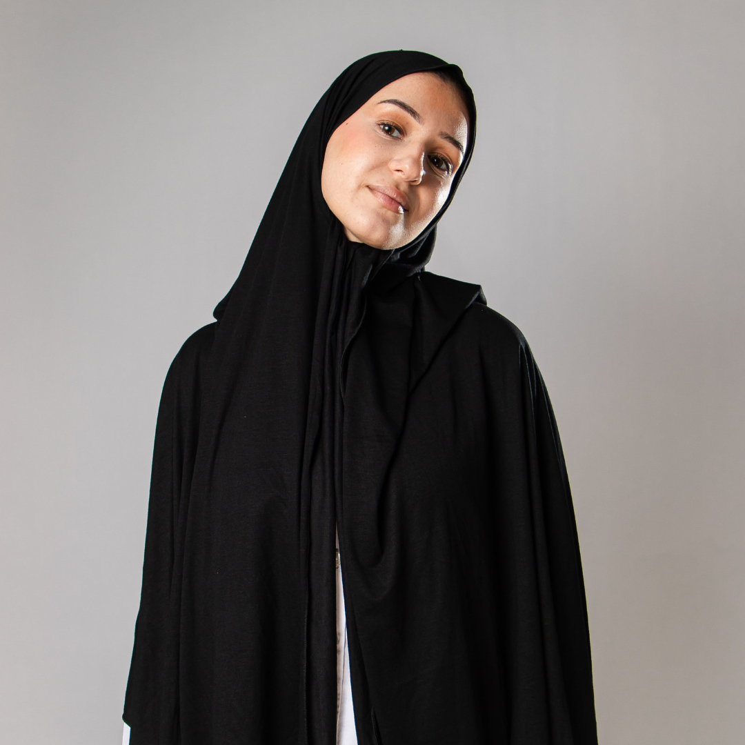 Hijab instantané Jersey - Noir