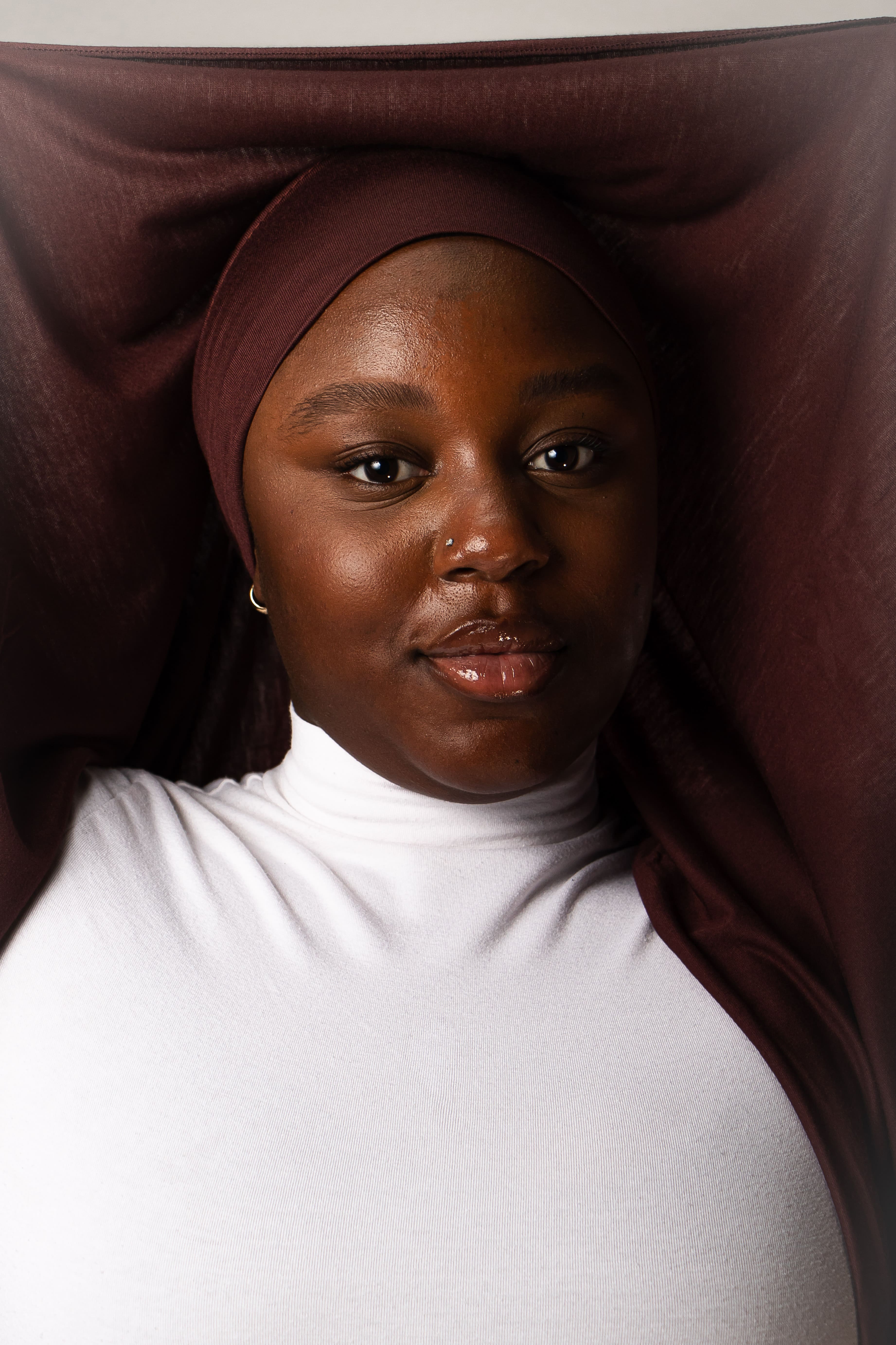 Hijab instantané Jersey - Chocolat