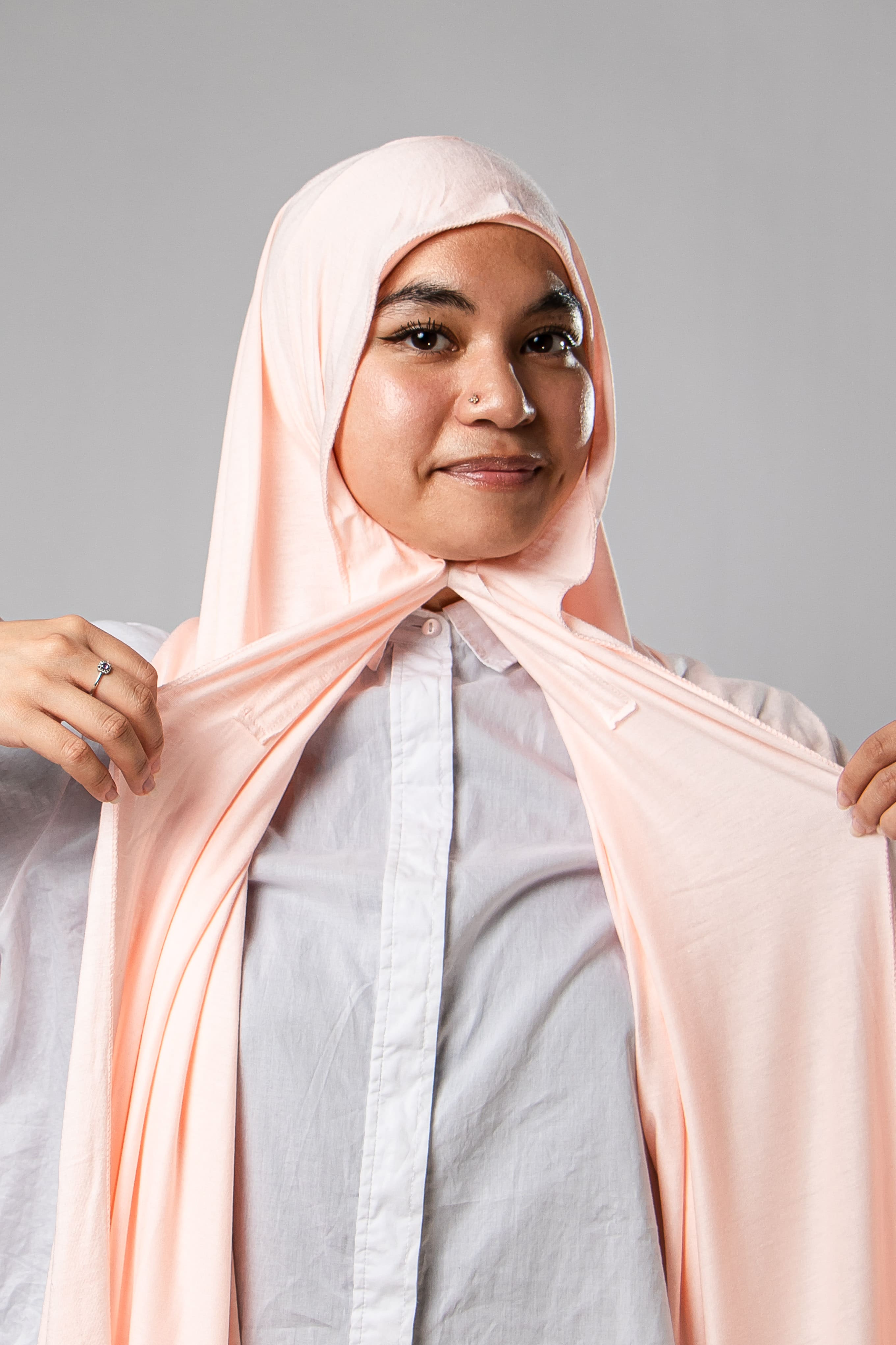 Hijab instantané Jersey - Rose