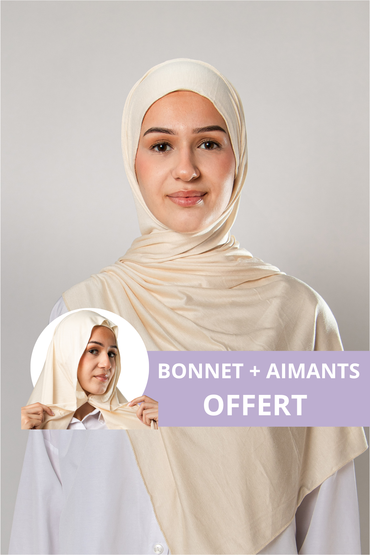 Hijab instantané Jersey - Beige