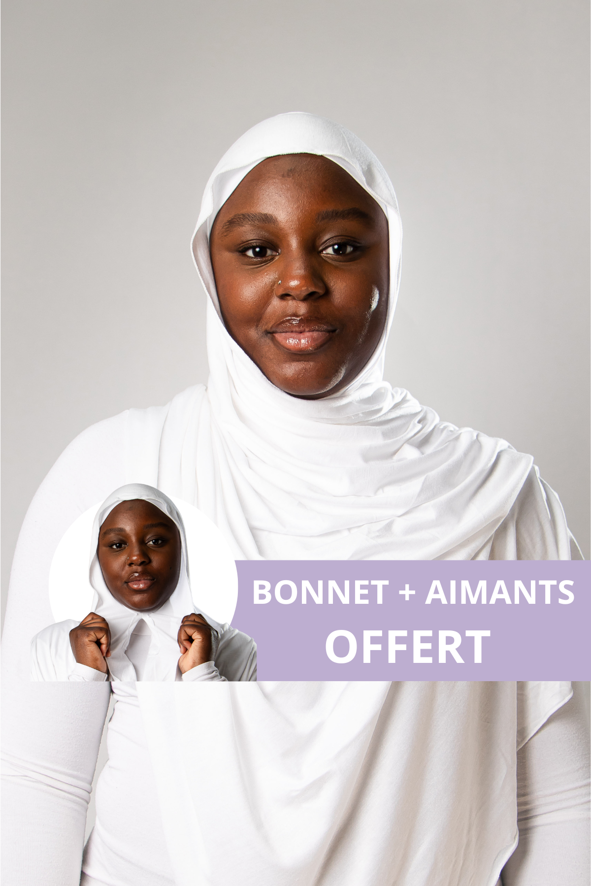 Hijab instantané Jersey - Blanc