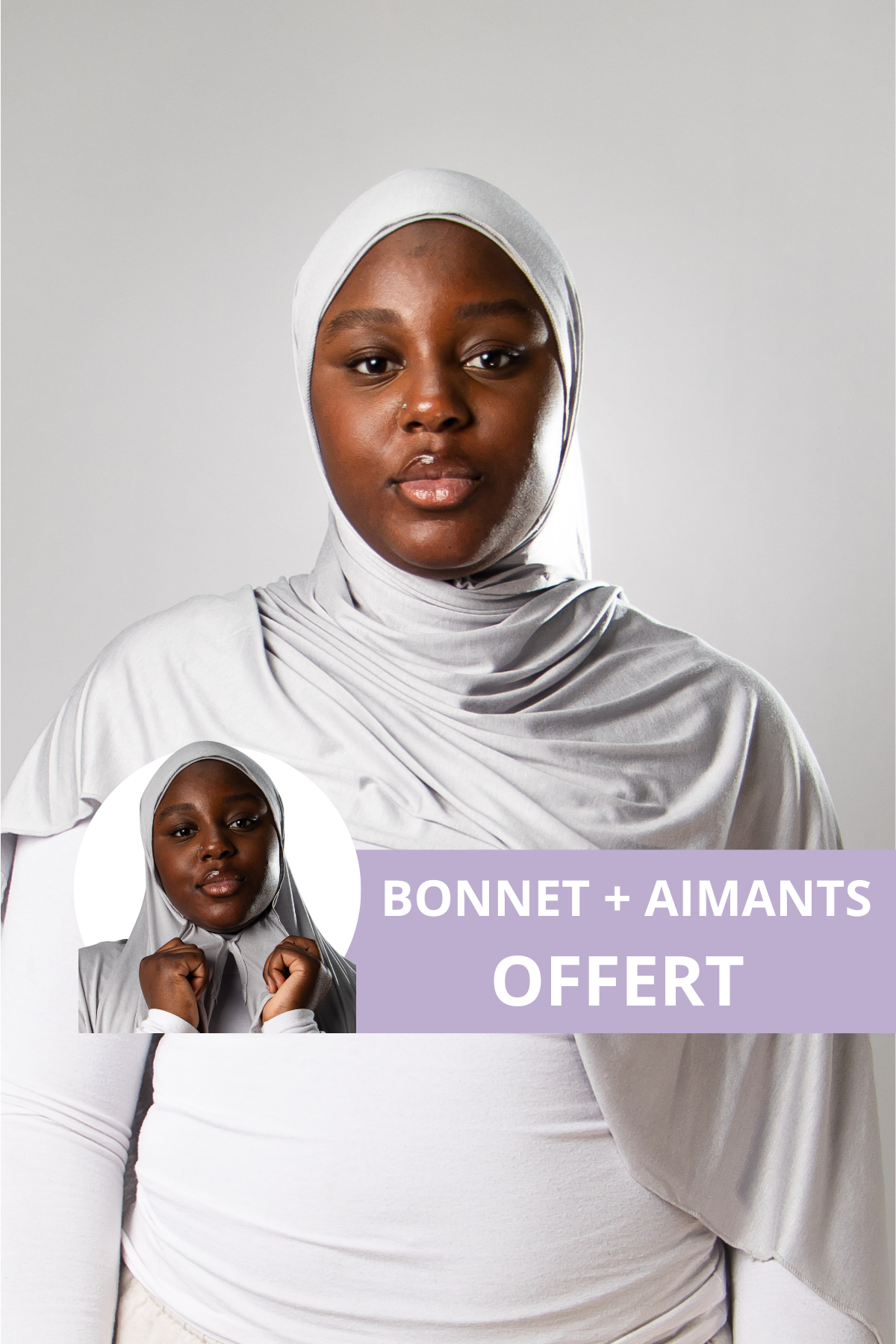 Hijab instantané Jersey - Gris