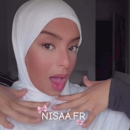 Hijab instantané Jersey - Blanc