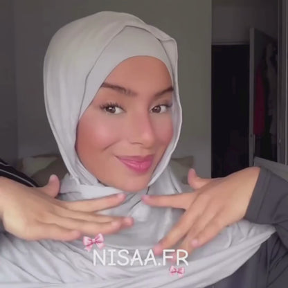 Hijab instantané Jersey - Gris